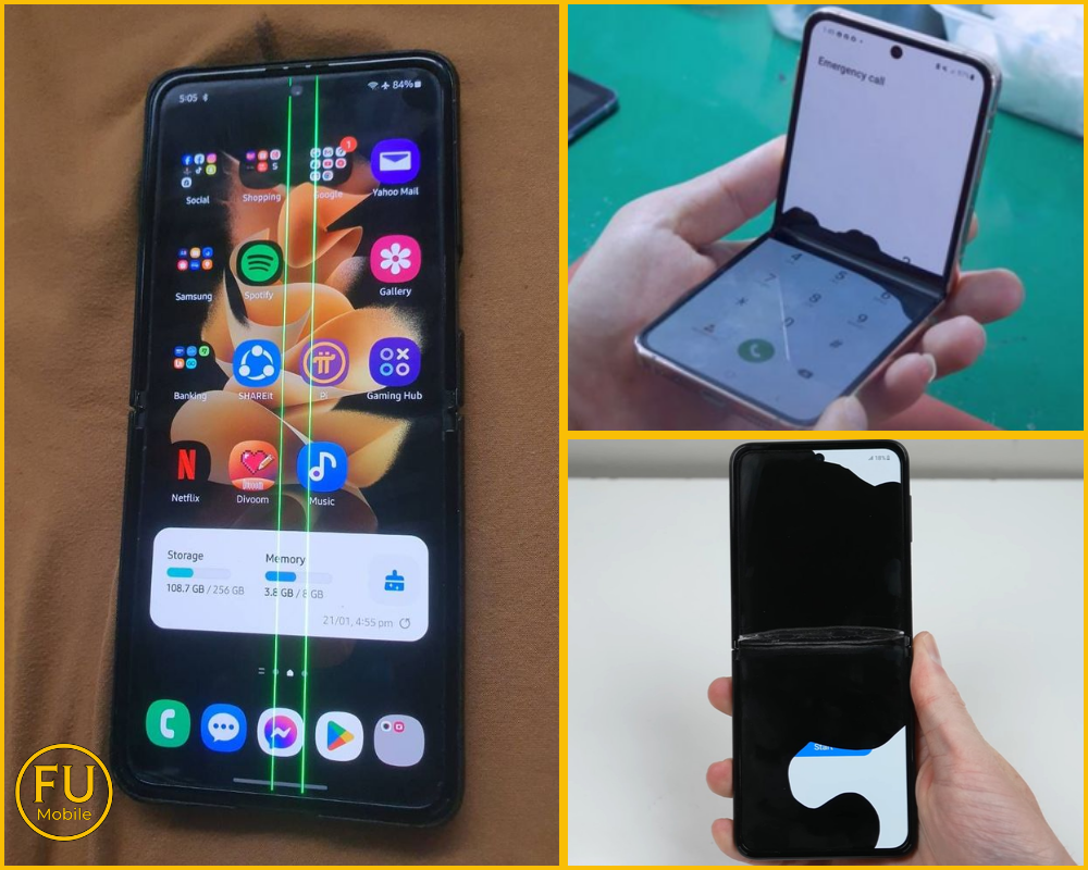 Nhận diện các dấu hiệu hư hỏng màn hình trên dòng Galaxy Z Flip