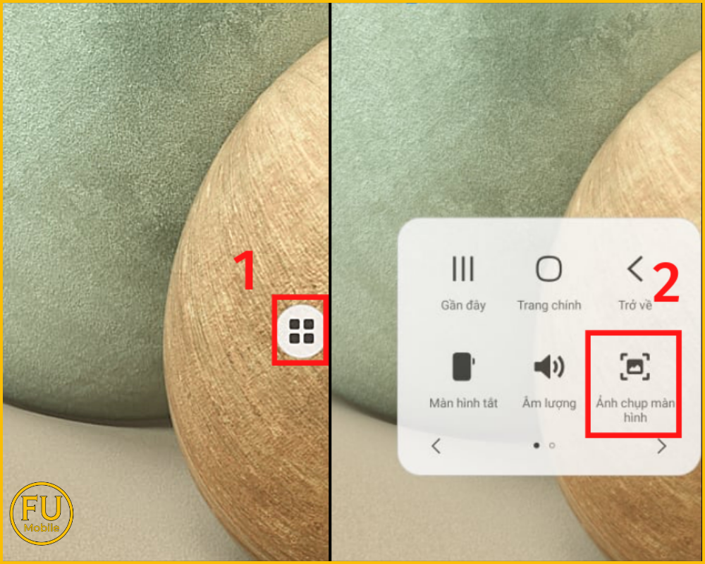 Nhấn phím Home ảo Samsung để chụp màn hình
