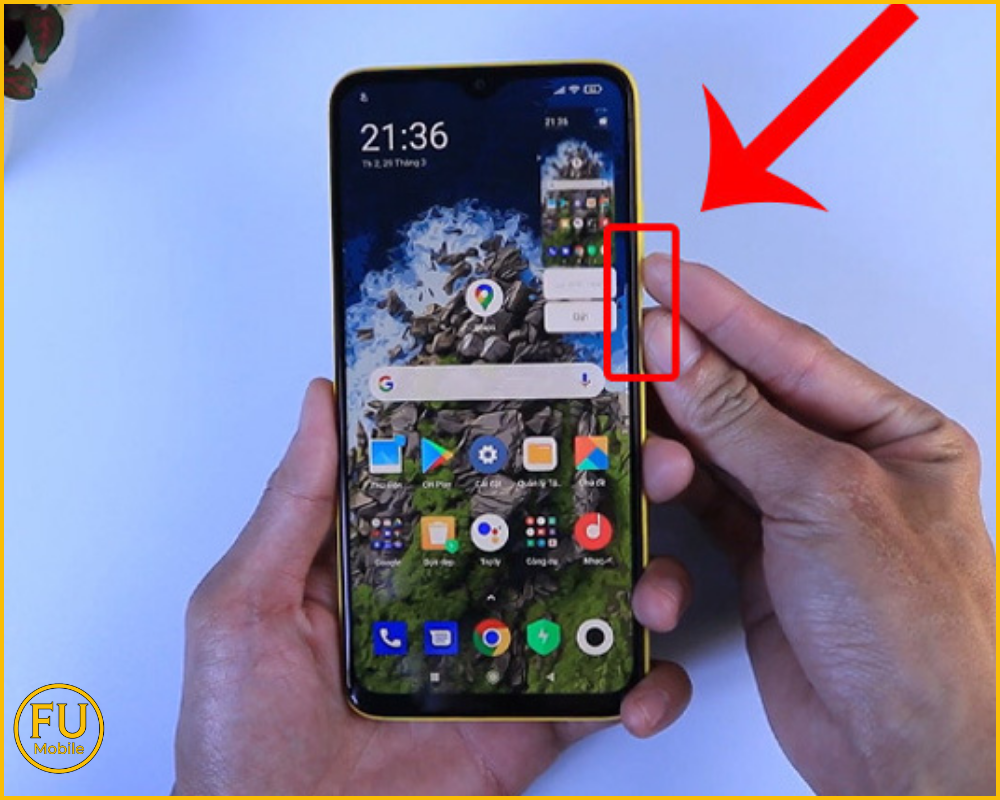 Sử dụng tổ hợp phím cứng chụp màn hình Xiaomi, Redmi