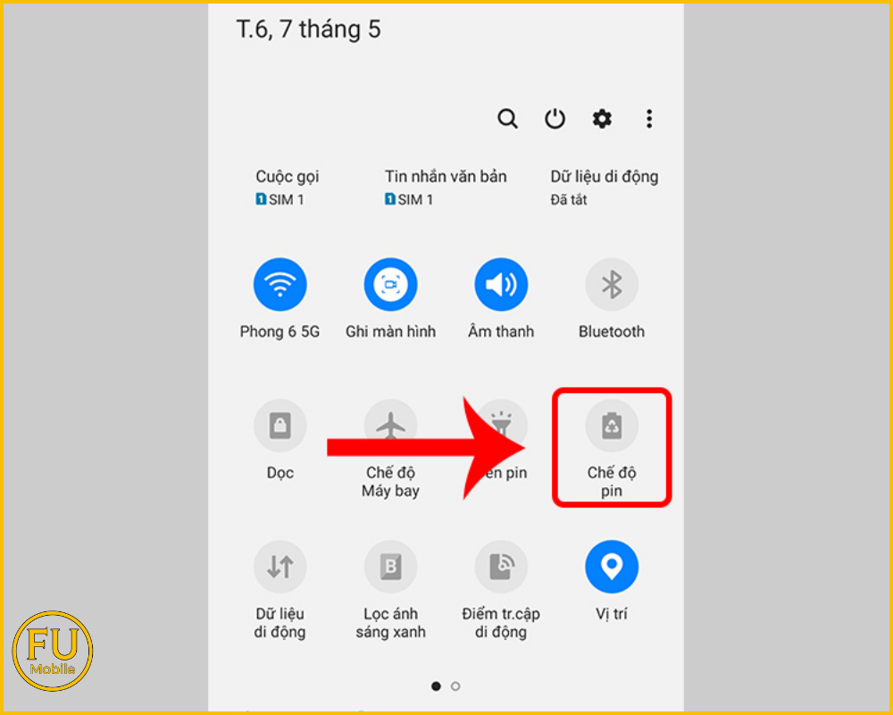 Tắt chế độ Tiết kiệm pin