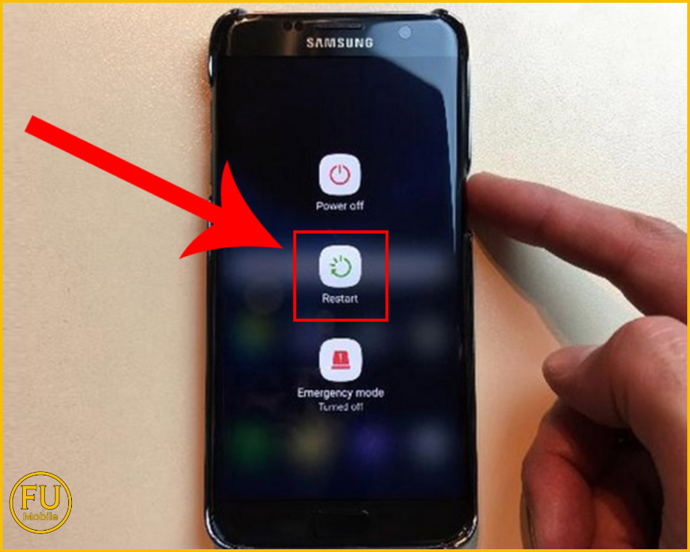 Thực hiện khởi động lại máy