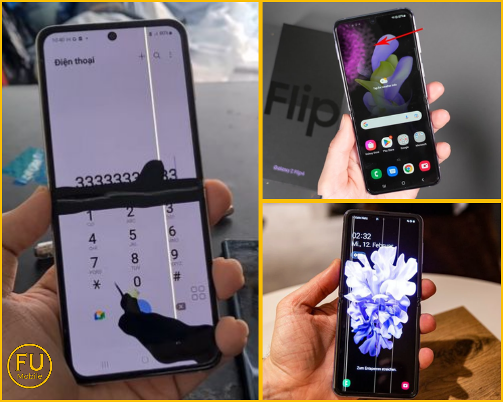 Tổng hợp các trường hợp Samsung Z Flip 3 lỗi màn hình