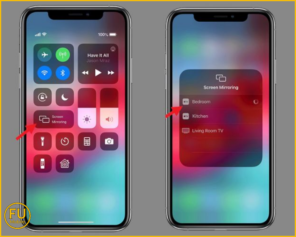 Cách chia sẻ màn hình iPhone lên tivi bằng AirPlay (Không dây)