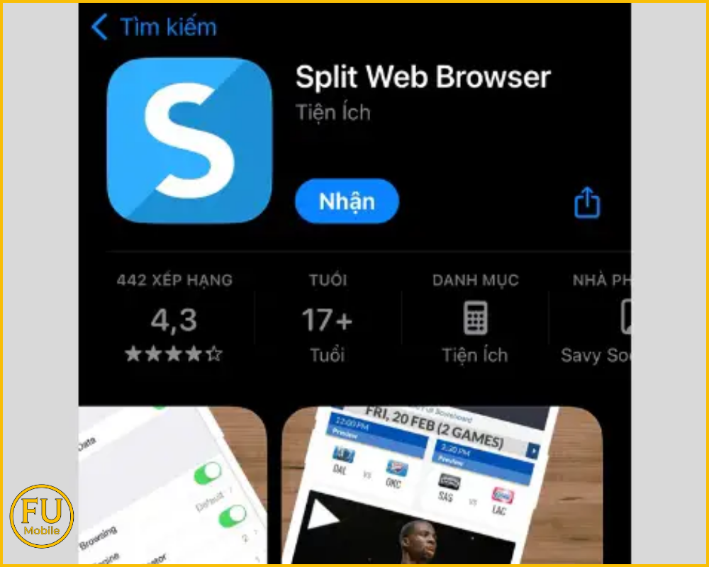 Dùng app bên thứ ba (Split Web Browser)