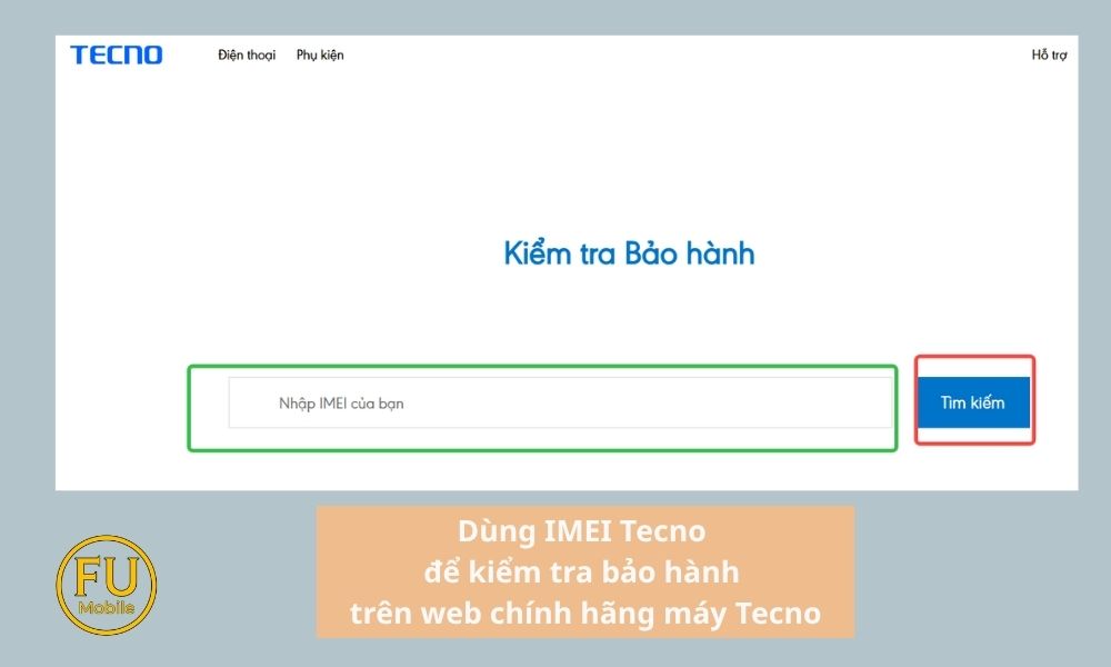 Kiểm tra bảo hành máy Tecno
