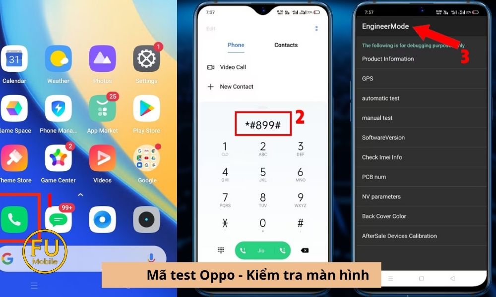 Mã test OPPO