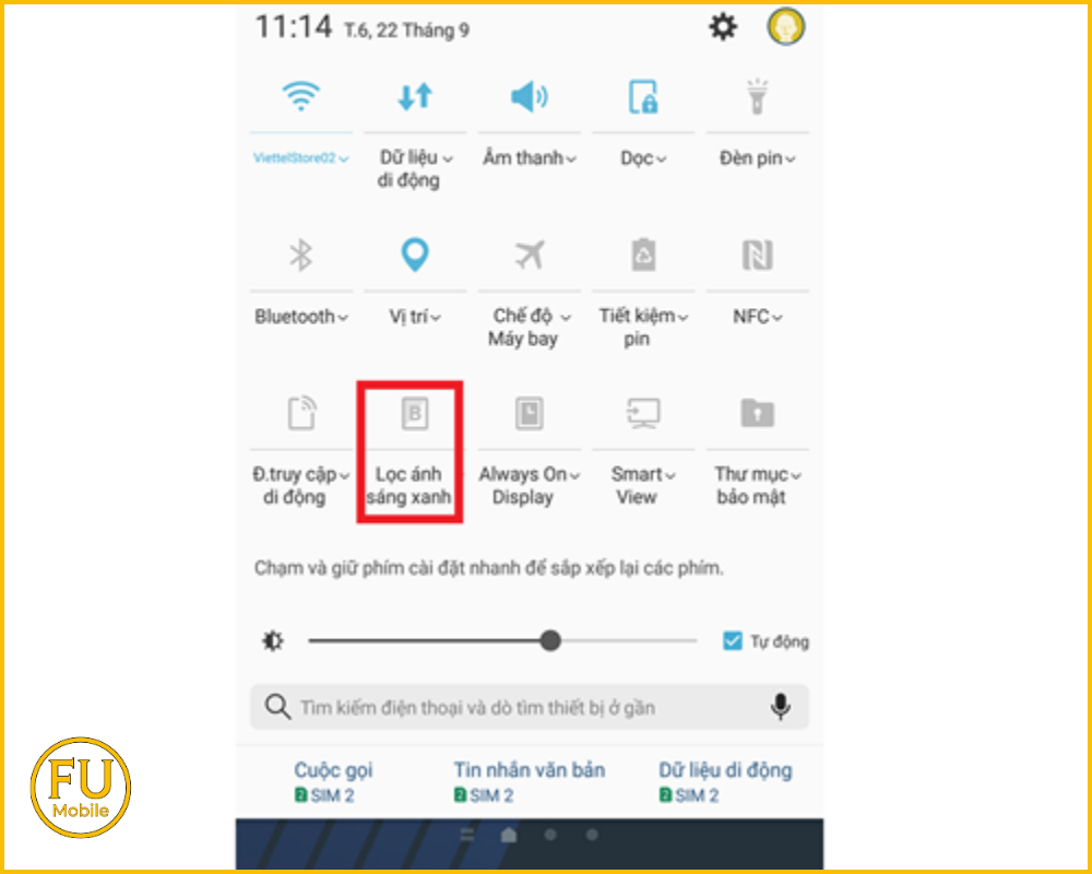 Bật các tính năng giảm ánh sáng xanh để bảo vệ mắt