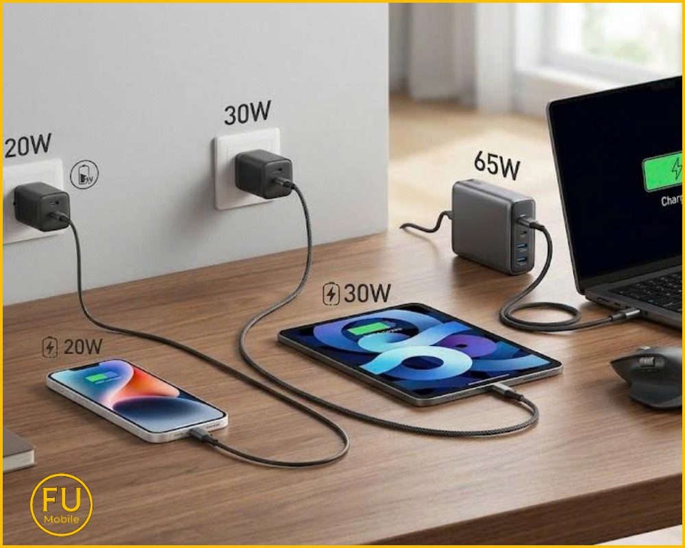 Cách chọn công suất sạc phù hợp theo thiết bị