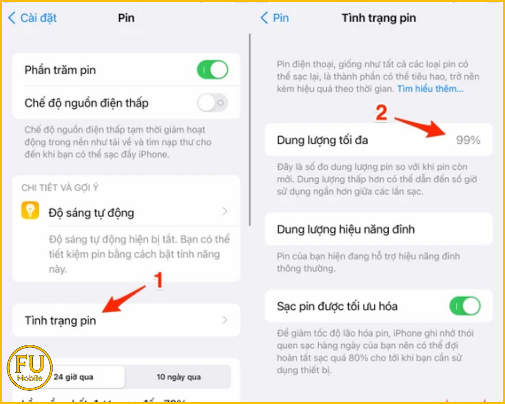 Cách kiểm tra dung lượng pin điện thoại iPhone