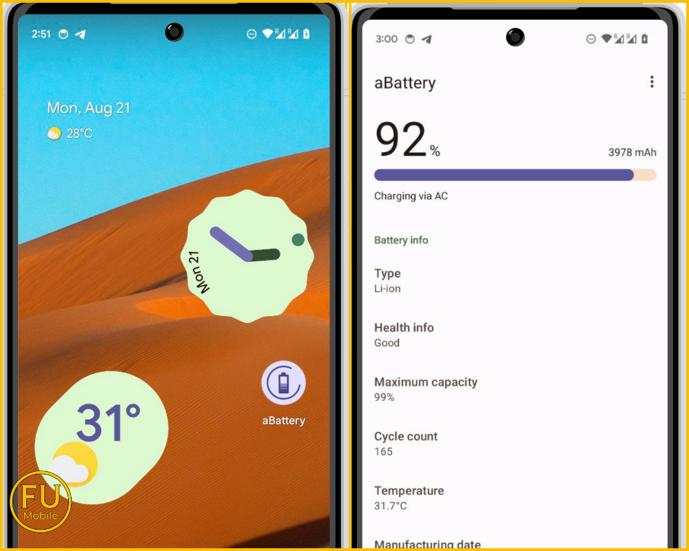 Dùng ứng dụng aBattery (Chính xác nhất cho Android 14 trở lên)