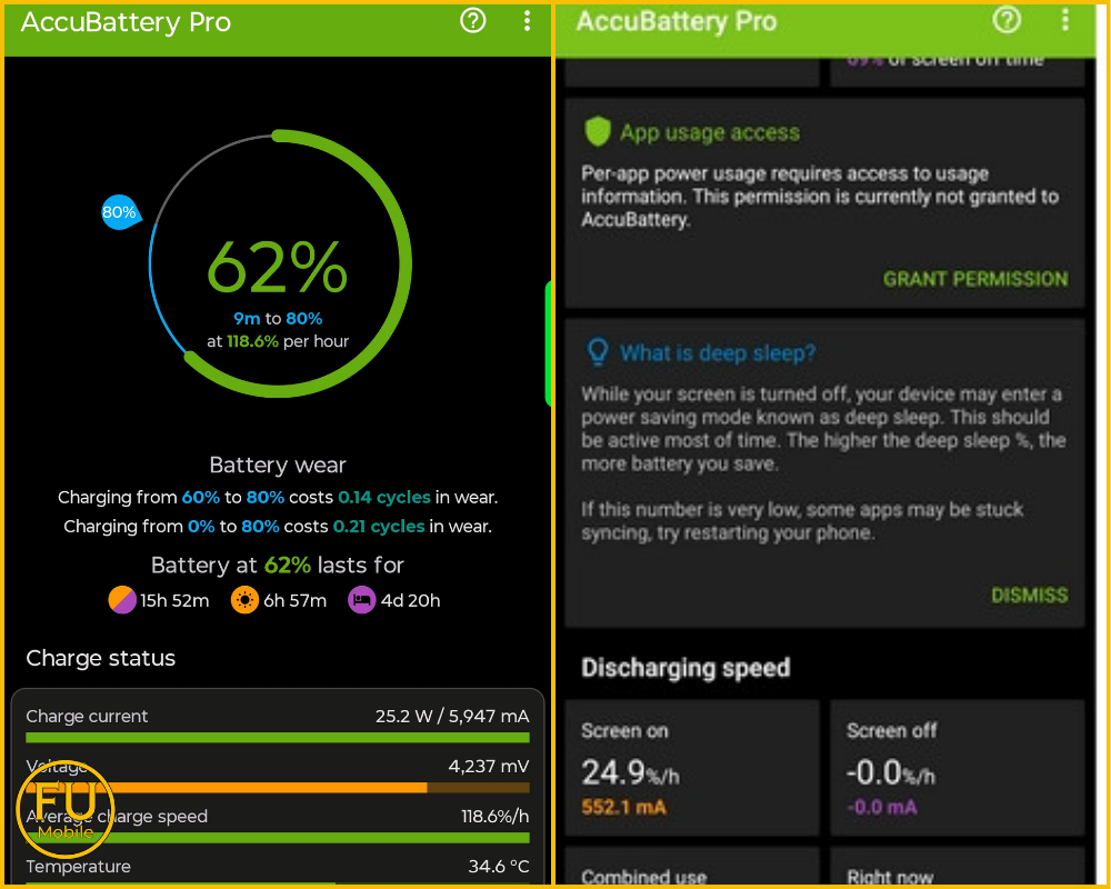 Dùng ứng dụng AccuBattery (Dành cho mọi máy Android)