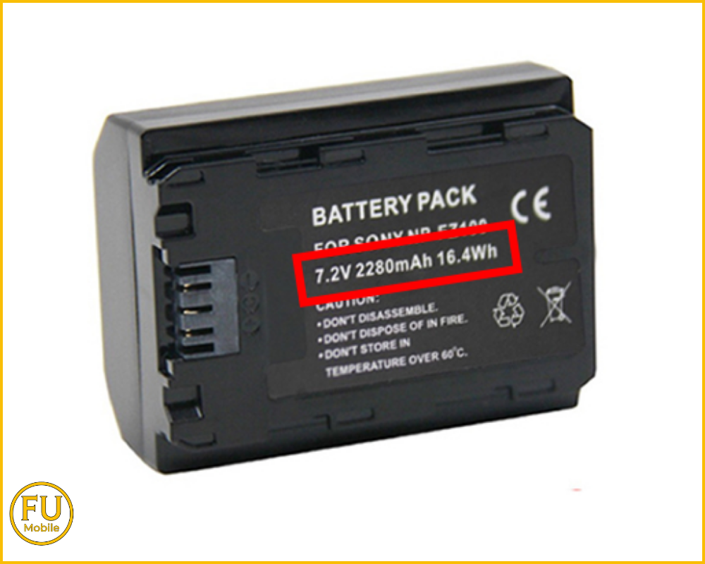 Một viên pin có định mức 16 Wh, hoạt động ở điện áp 7V thì mAh là 2280 mAh