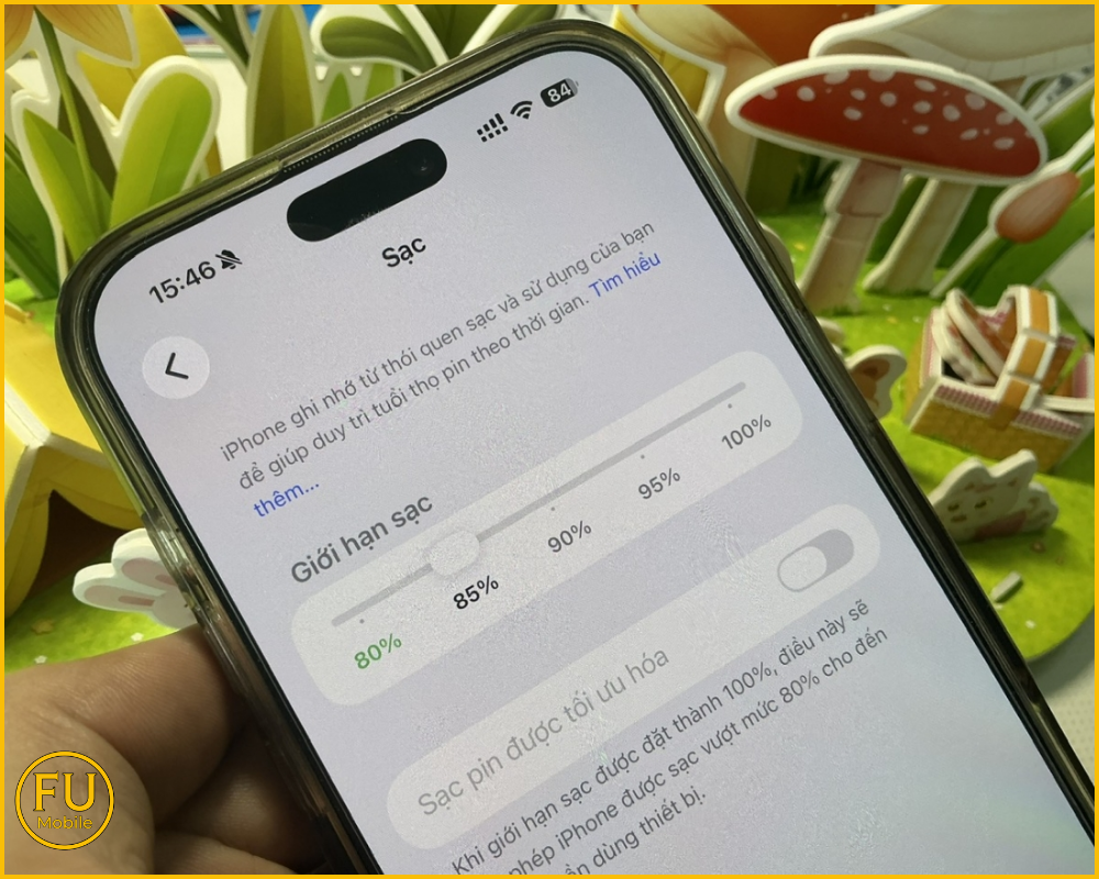 Bỏ chọn mức giới hạn 80%