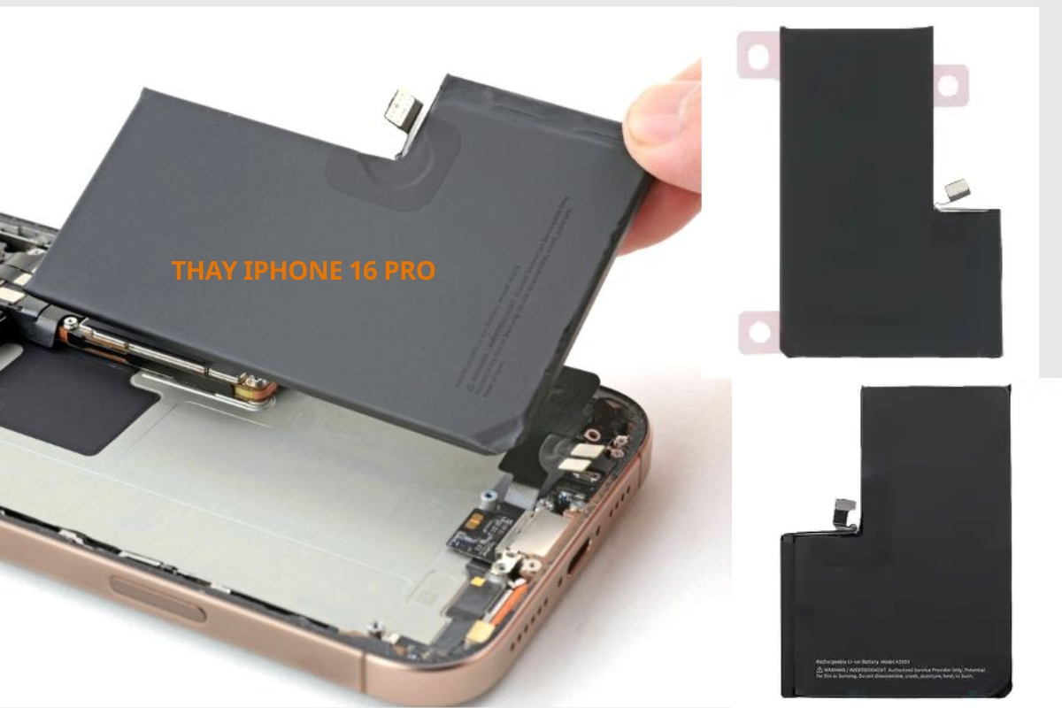 Thực hiện thay pin iPhone 16 Pro