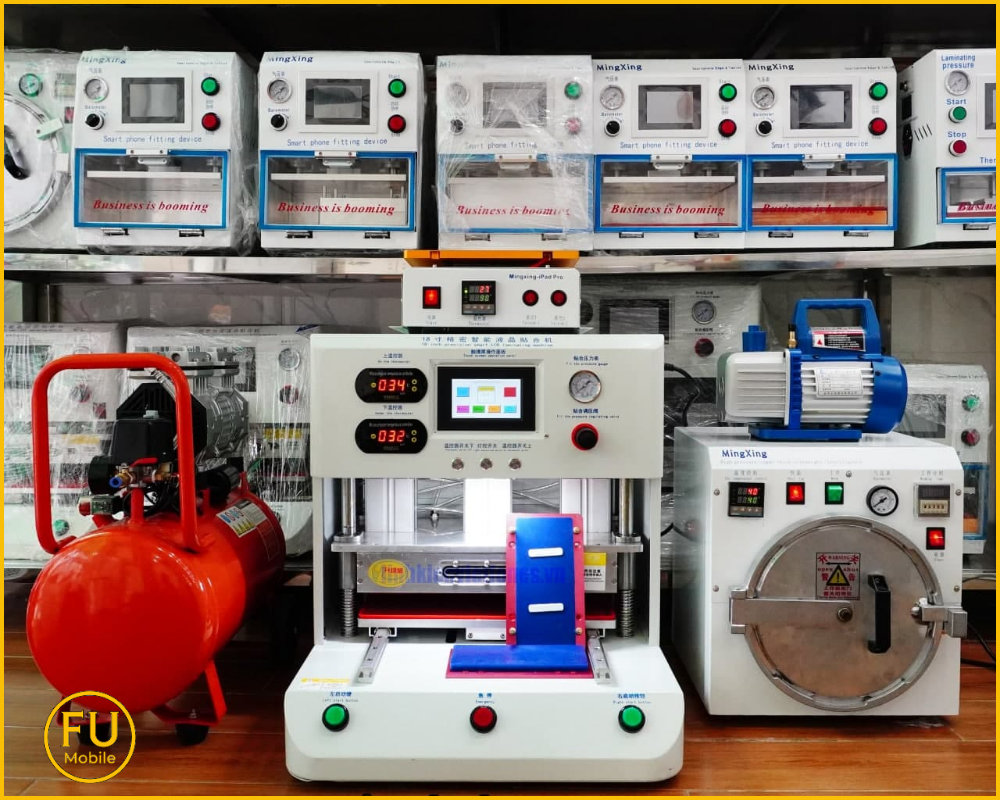 Bộ máy ép kính điện thoại