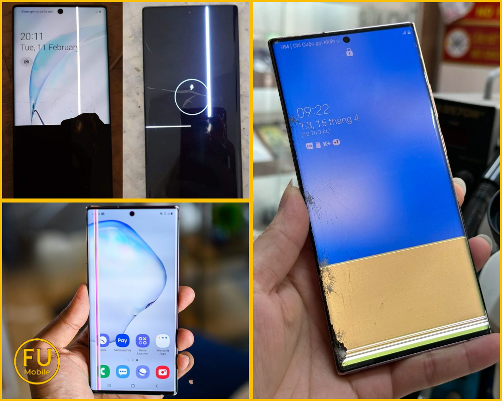 Dấu hiệu cần thay toàn bộ màn hình điện thoại Samsung Note 10