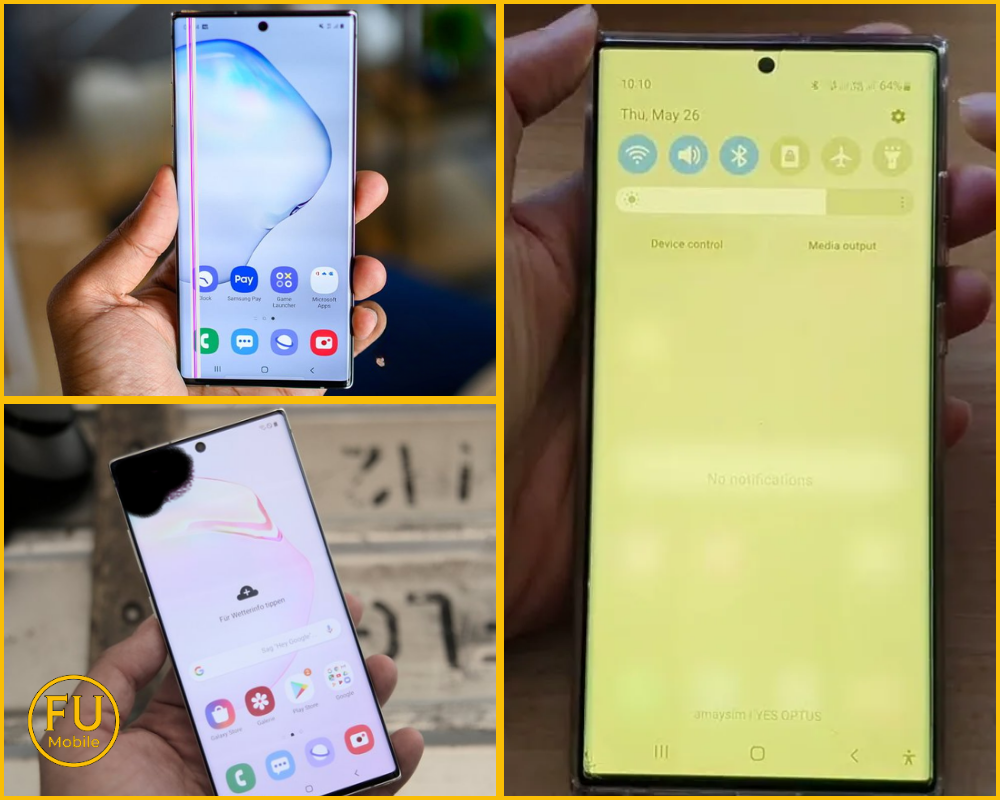 Dấu hiệu cần thay toàn bộ màn hình Note 10 Plus