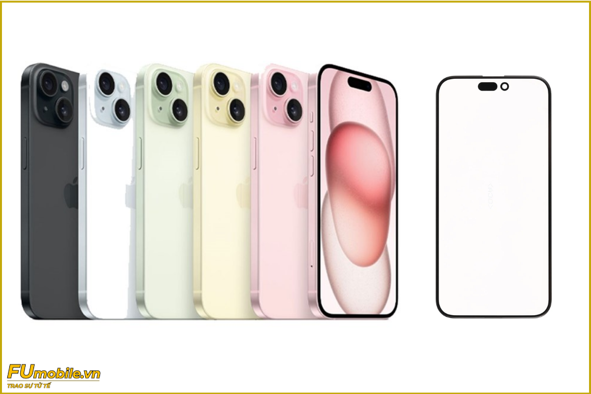 Ép kính iPhone 15 Plus chuẩn đẹp, giá rẻ