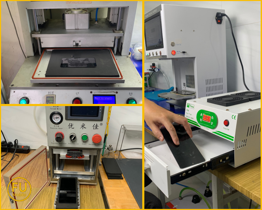 FUmobile trang bị hệ thống máy ép kính tự động và máy hấp nhiệt áp suất cao