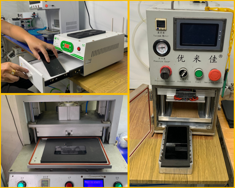 FUmobile trang bị hệ thống máy ép kính tự động và máy hấp nhiệt áp suất cao