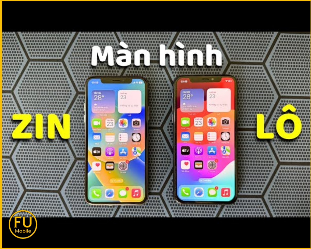 Hình ảnh minh họa màn hình zin và lô qua hiển thị màu sắc