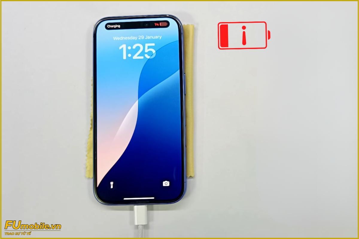 iPhone 16 Plus lỗi pin sạc không lên %