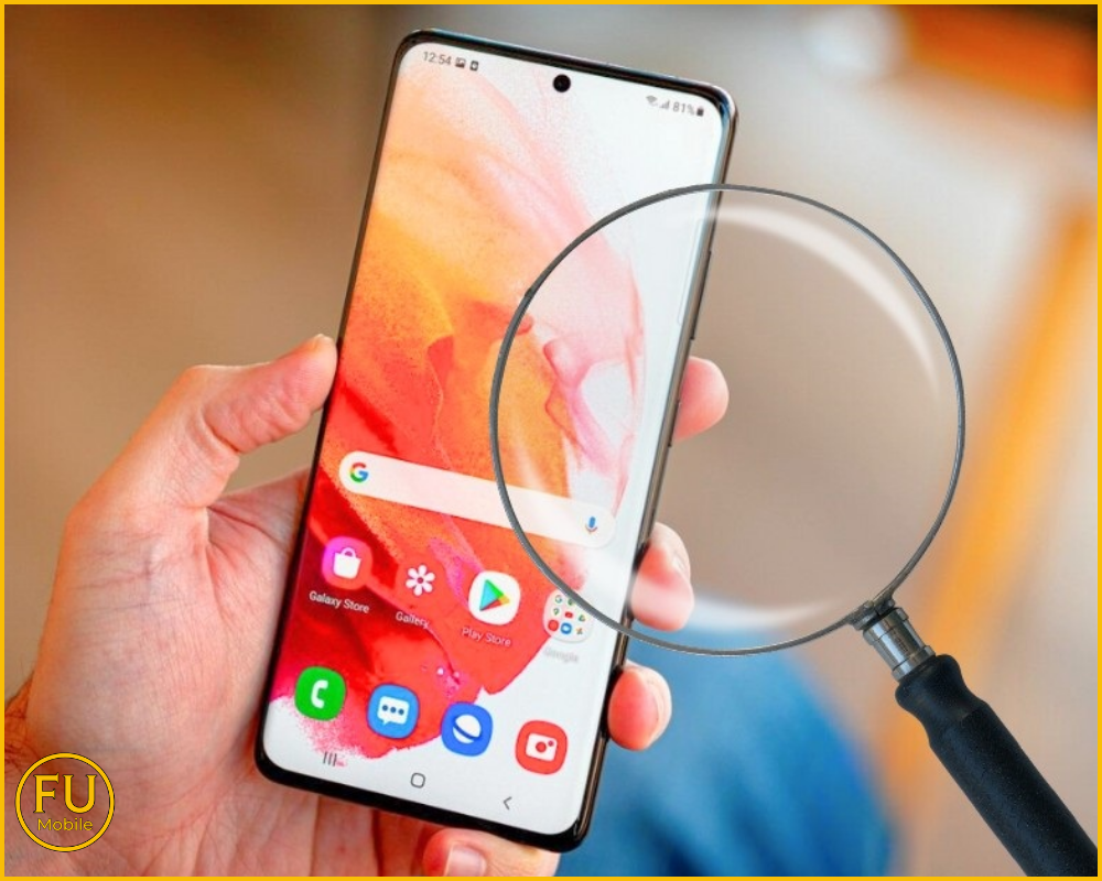 Kiểm tra tổng quan ngoại hình và độ khít của màn hình sau ép kính S20 Plus