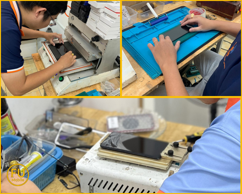 Kỹ thuật viên thay kính Samsung Galaxy tại FUmobile