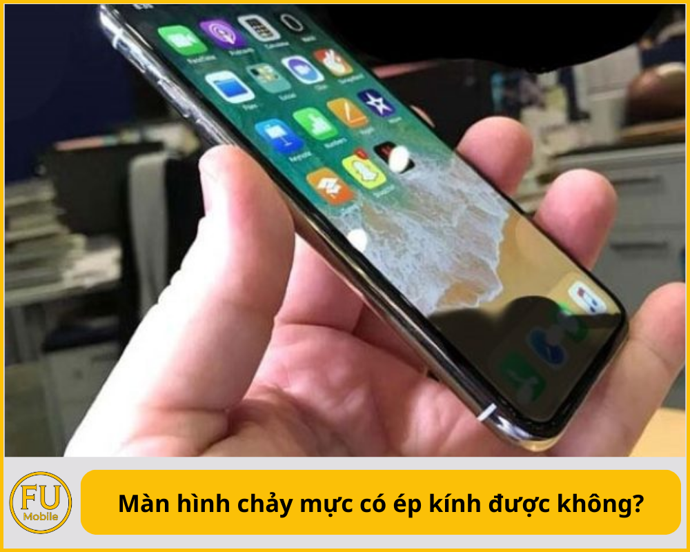 Màn hình chảy mực có ép kính được không