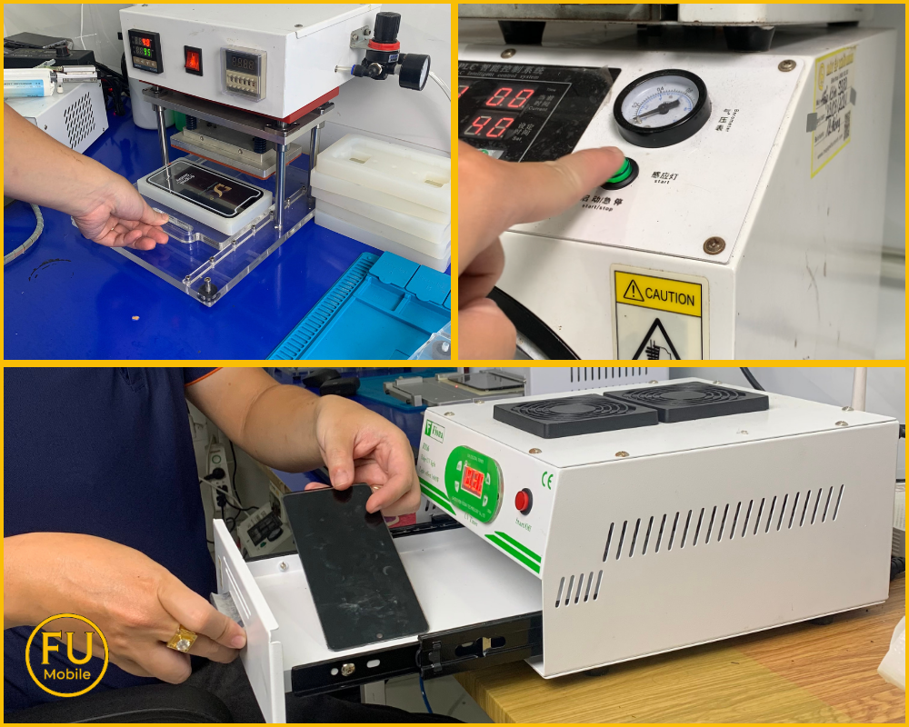 Thiết bị ép kính hiện đại tại FUmobile