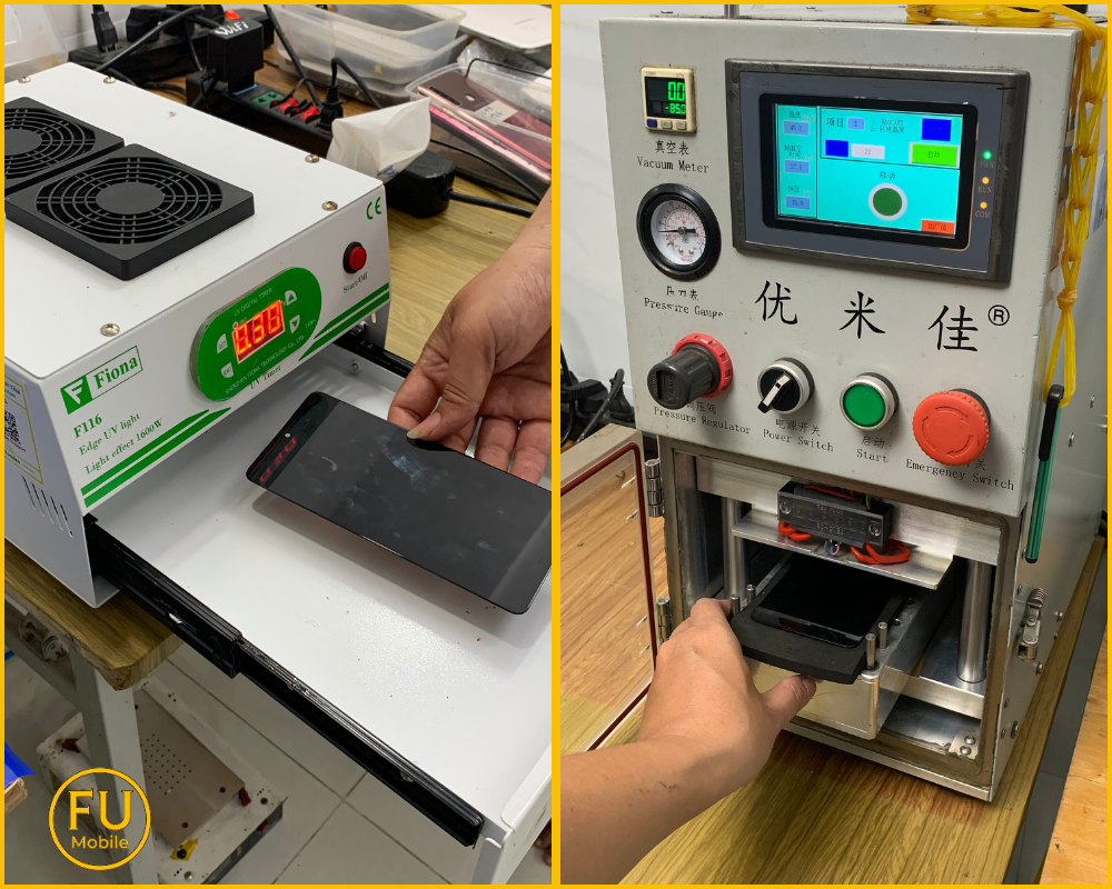 Công nghệ ép kính S20 Plus bằng máy chân không tại FUmobile