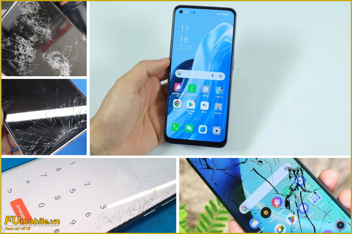 OPPO A95 và các dấu hiệu bể vỡ mặt kính thường gặp