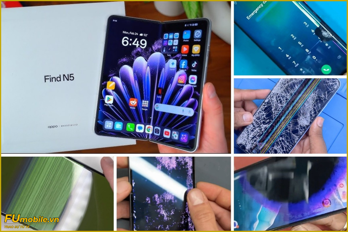 Oppo Find N5 và các lỗi màn hình thường gặp