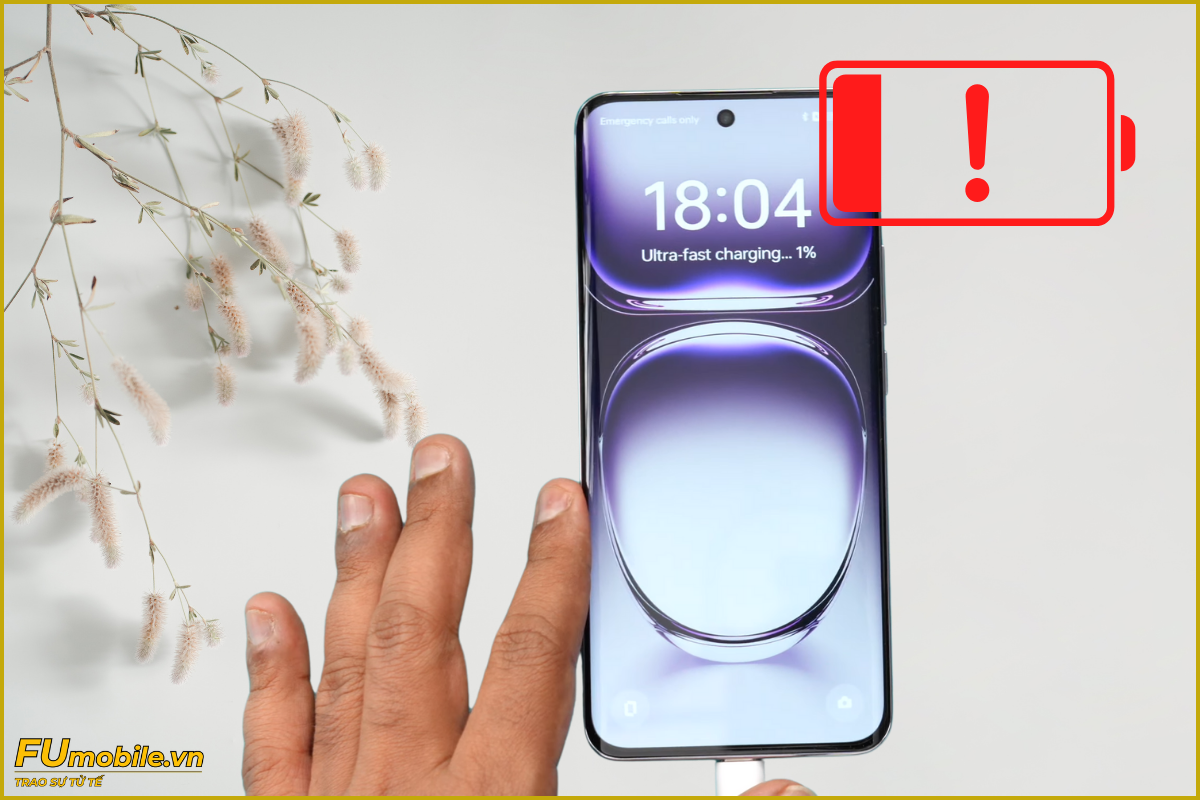 OPPO Reno12 Pro lỗi pin chai sạc lâu lên %