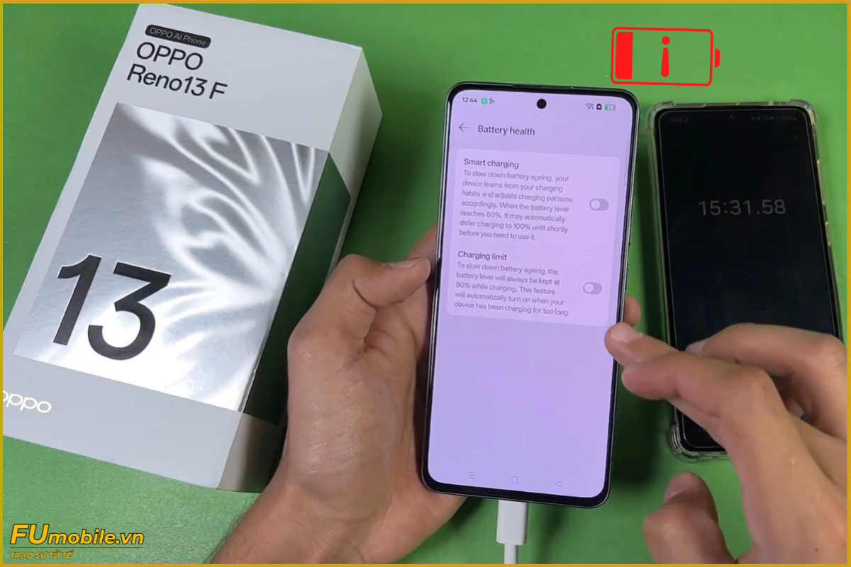 Oppo Reno13 F 5G lỗi pin chai sạc lâu đầy