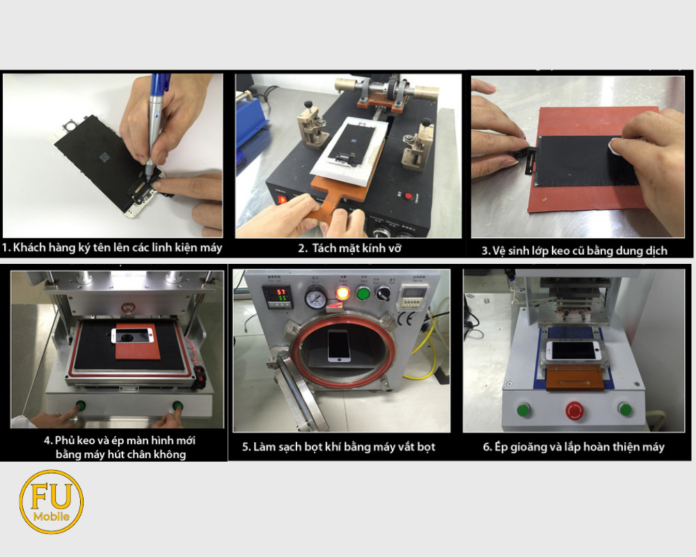 Quy trình ép kính công khai tại FU Mobile