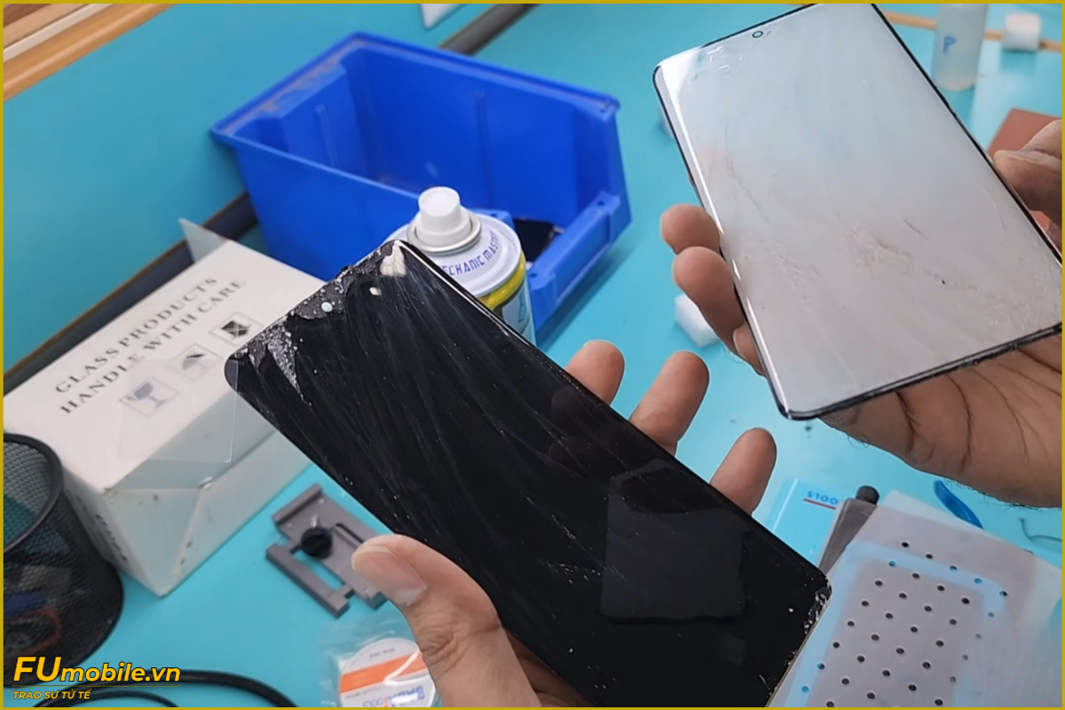 Quy trình ép kính OPPO Reno11 5G