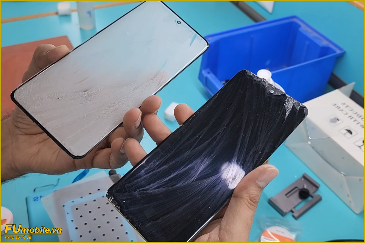 Quy trình ép kính Oppo Reno13 F 5G