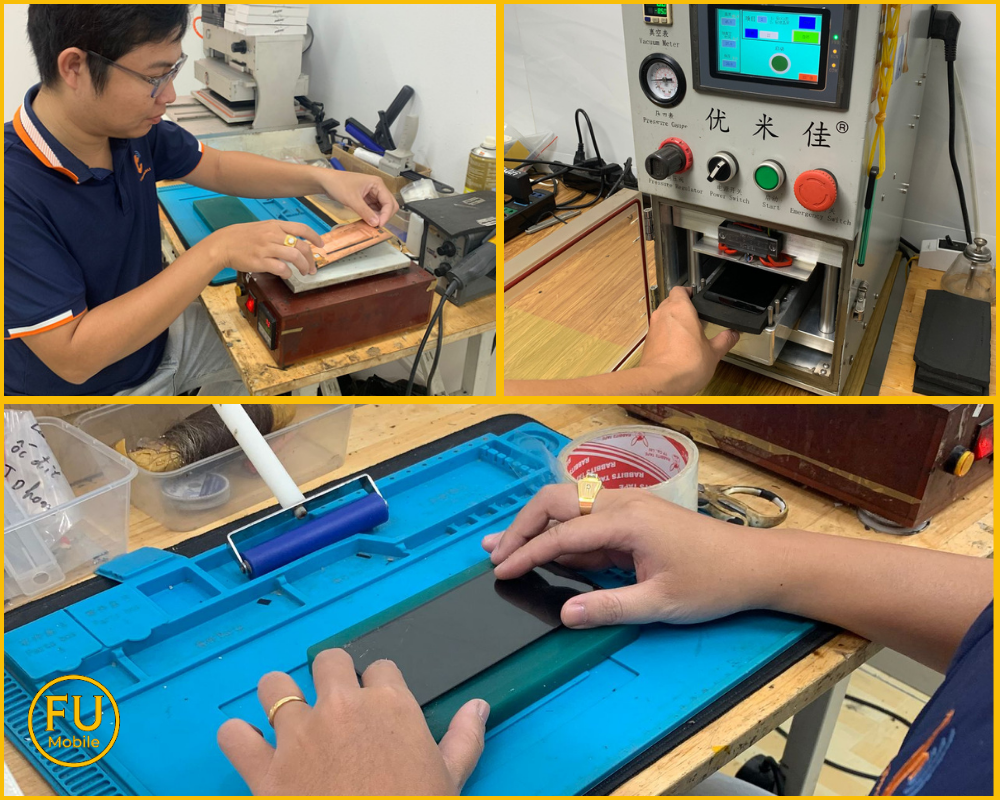 Quy trình ép kính OCA A55 chuẩn 3 bước