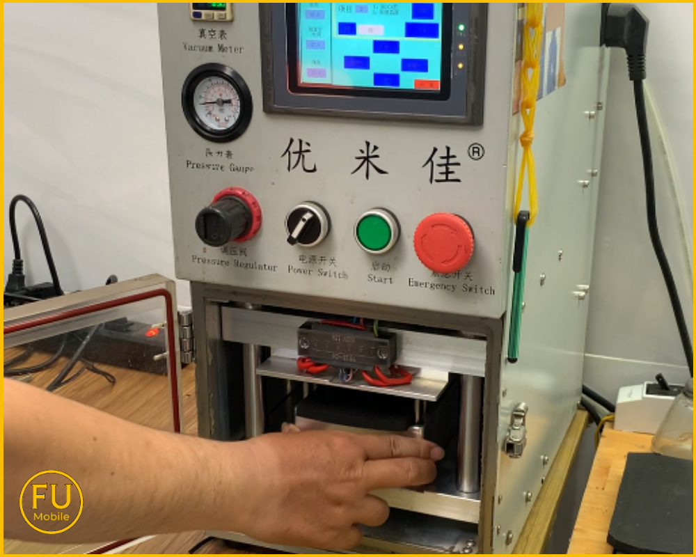 Máy ép kính điện thoại