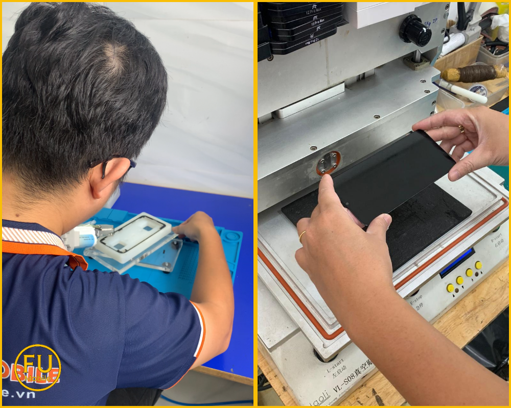 Quy trình thay kính trước Samsung Galaxy A40 tại FUmobile