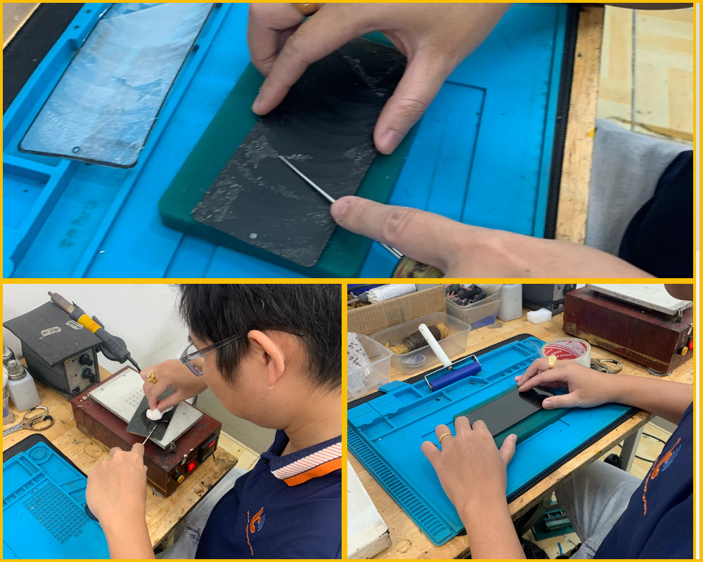 Quy trình ép kính màn hình cong S25 chuyện nghiệp tại FUmobile