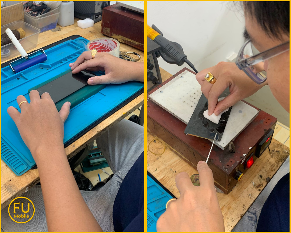 Quy trình thay kính Samsung Galaxy A80 tại FUmobile