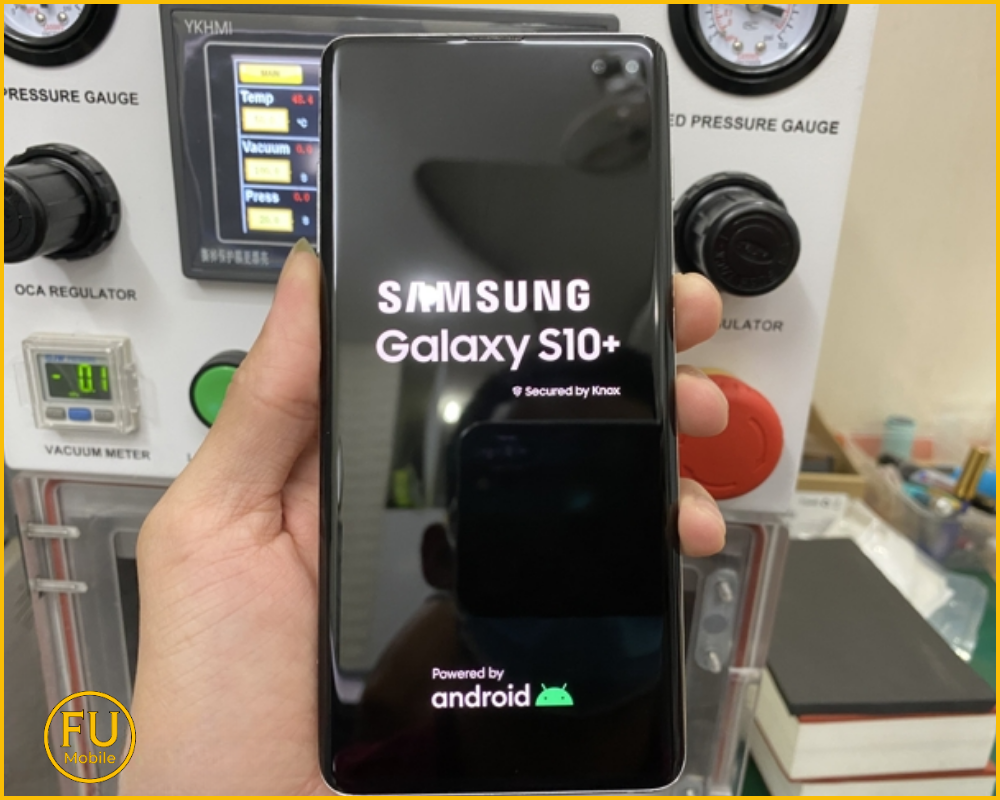Quy trình ép kính màn hình Galaxy S10 Plus