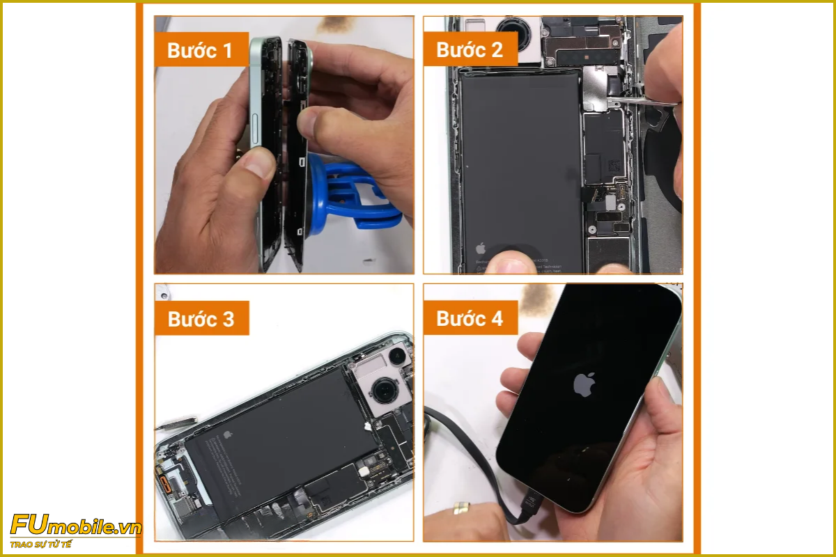 Quy trình thay pin iPhone 15