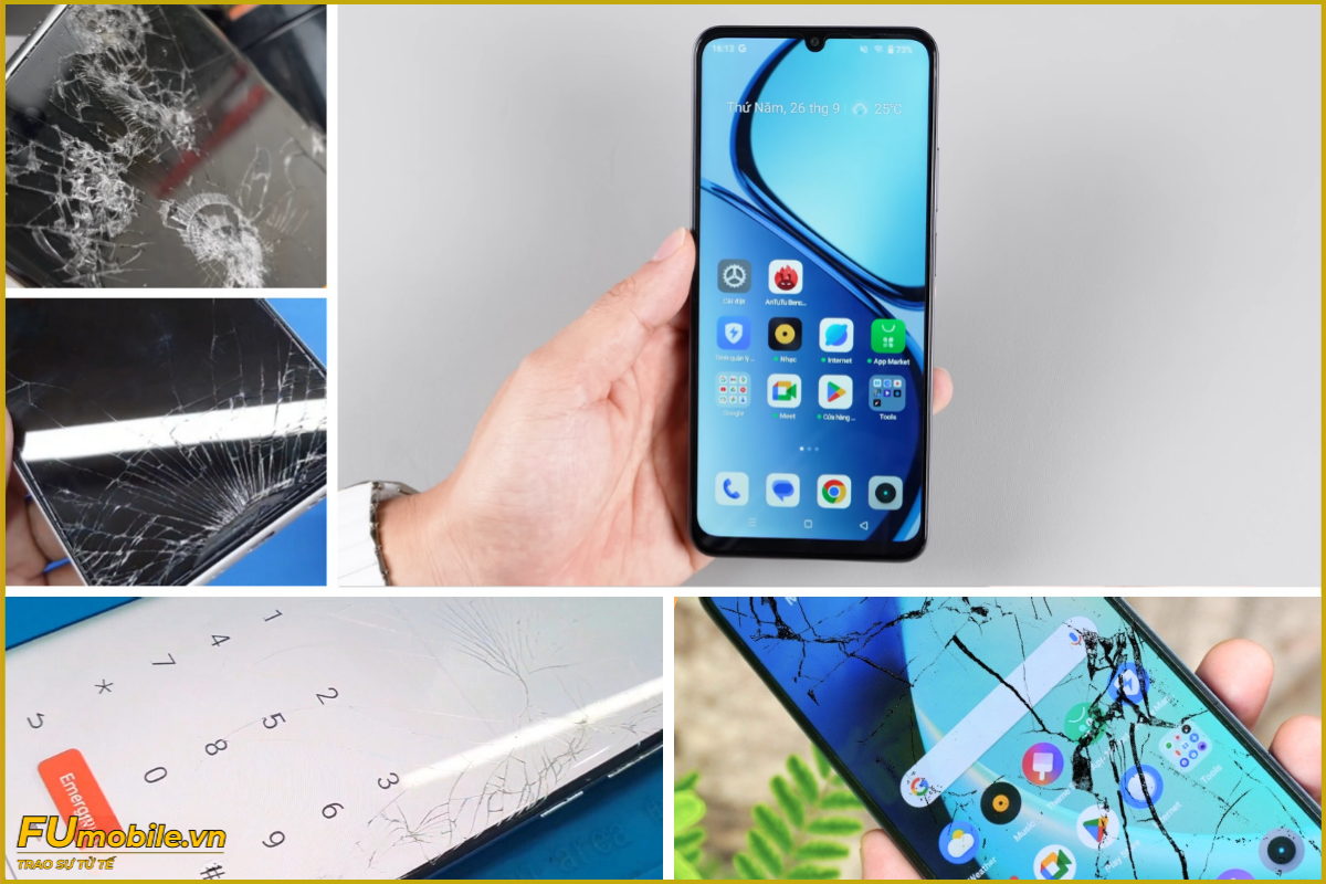 Realme Note 60X và các dấu hiệu bể vỡ mặt kính thường gặp