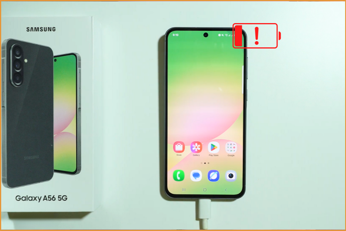 Samsung Galaxy A56 5G lỗi pin chai sạc không vào