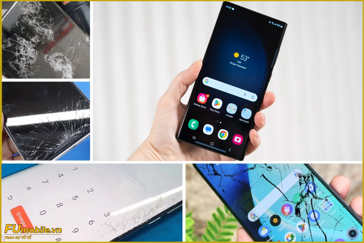 Samsung Galaxy S23 Ultra và dấu hiệu nứt bể mặt kính thường gặp