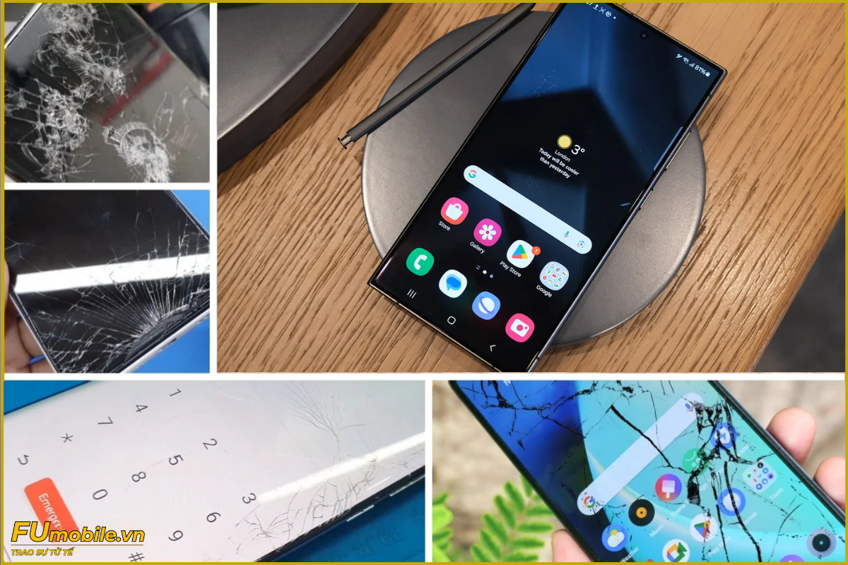 Samsung Galaxy S24 Ultra và dấu hiệu nứt bể mặt kính thường gặp