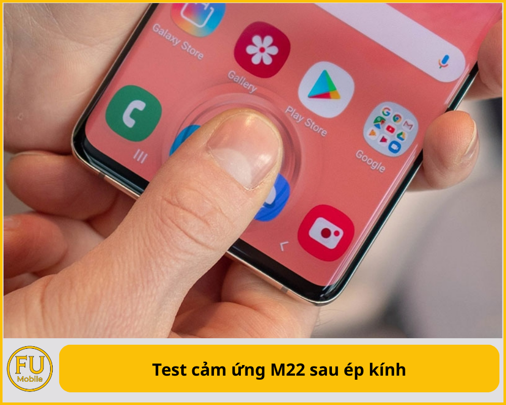 Test cảm ứng M22 sau ép kính